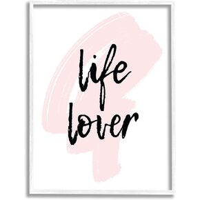 Stupell Industries Life Lover Casual Phrase Framed Wall Art, Design by Martina Pavlova