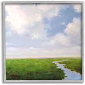 Stupell Industries Rural Country Grassland Stream Framed Wall Art, Design by Catherine Andersen