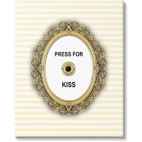 Stupell Industries Press For Kiss Romance Canvas Wall Art, Design by Martina Pavlova