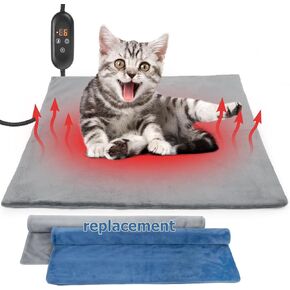 سرير قطط مُدفأ داخليًا من Glovv، وسادة تدفئة للقطط مع 6 وسائد تدفئة خارجية للقطط والكلاب الأليفة قابلة للتعديل، 2 عبوة قابلة للاستبدال، غطاء قابل للغسل، سرير كلب مسخن آليًا للحيوانات الأليفة، مقاس 45.72 سم × 45.72 سم in Kuwait