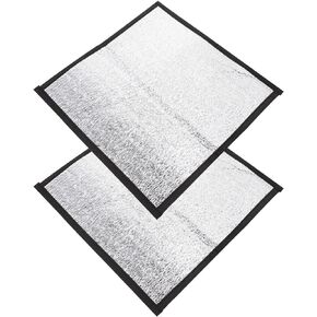 Balacoo 2Pcs Reptile Heating Pad Reflective Insulation Film Under Tank Terrarium Keep Warming Pet Animals Heater Mat for Snake Lizard Turtle, Assorted Color, 30X30X0.1cm (FSCE562625311F7)