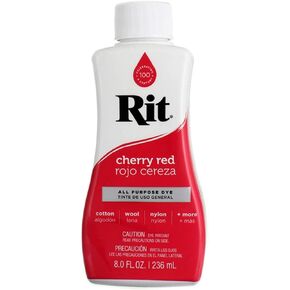 Rit All Purpose Liquid Dye - Cherry Red, 8 oz (Brand: Rit, Compatible Material: Wood, Plastic, Item Type: Fabric-dyes, Color: Cherry Red)