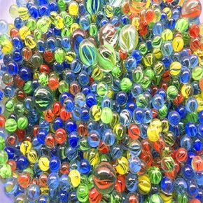 16mm Glass Marbles - Vibrant and Durable Marbles for Play and Decoration (128pcs) in Saudi Arabia