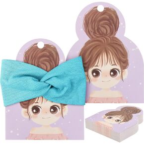 45 Pcs Headband Display Cards, Headband Holder for Selling, Hair Bands Organizer Stand White Cardboard for Headbands, Ear Warmers, Hats and Scrunchies