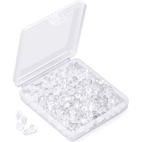 Earring Back Earring Display & Packaging Supplies Soft Clear Ear Safety Back Pads Backstops Bullet Clutch Stopper Replacement for Fish Hook Earring Studs Hoops, Diameter 4mm Jewelry Making