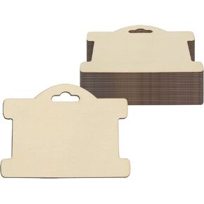 Jewelry Display Card Wood Tags Bracelet Display Cards Blank Unfinished Wood Necklace Card Holder Hanging Cards Earrings Showing Tags (3.94x2.87 in, 20 Pcs)