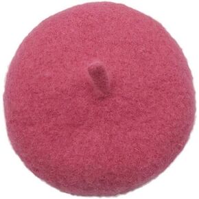 Vctitil 1Pcs Pet Fashion Beret Mini Solid Color,Creative Pet Wool Cap Accessories Pet Decor,Wool Berets for Small Cat and Puppy Berets,Rose Red Color