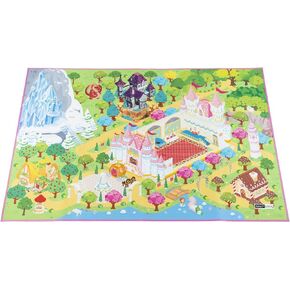 MMP Living Felt Play Mat for Kids - with Non-Slip, Grip Backing, Indoor/Outdoor, Machine Washable, 59" L x 39" W (Princess)