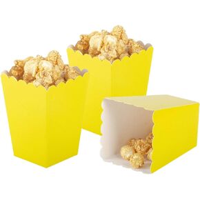 Baby Blue and Baby Pink Popcorn Boxes Mini Paper Popcorn Box Cardboard Popcorn Container for Gender Reveal Party, Movie Night Party, Pack of 24