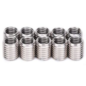 M10 to M8 Thread Reducer 10Pcs Insert Nut Thread Repair Sleeve Threaded Bushing Screw Reducing Conversion Tool Insert Nut