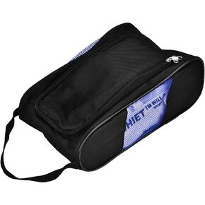 Entatial Simple Golf Shoes Bag, Breathable Shoes Bag, Storing Shoes Golf for Sports Shoes Storage(Black Blue)
