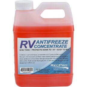 RecPro RV Antifreeze Concentrate Mixing Fluid for Winterizing Recreational Vehicles, -50 Degree Fahrenheit Protection, 32 Ounces…