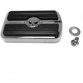 HTTMT- Black HTTMT SKULL REAR BRAKE PEDAL COVER Compatible with H-D Softail Dyna Electra Glide