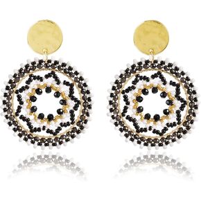 سحابة ذهبية ملونة أقراط مطرزة للنساء العصرية موضة قوس قزح لطيف بيان تتدلى أقراط عيد الميلاد للنساء 1.57 بوصة in Kuwait