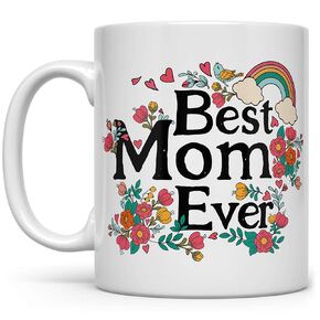 كوب قهوة Best Mom Ever، كوب عيد الأم، هدية عيد ميلاد من ابنة الابن للأطفال (11oz)
