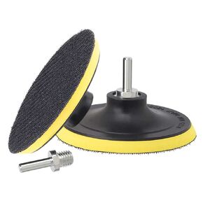 Mesee 2-Pack 5 Inch/125mm Hook and Loop Backing Pad with M14 Drill Adapter, Orbital Sander Backer Plate Sanding Buffing Pads Rotary Polisher Accessories
