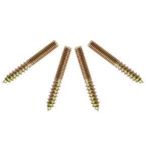 SQXBK 30PCS M6 Self Tapping Screw Wooden Jointed Furniture Feet 30MM Single Pointed Double Ended Screw with Wooden Teeth Suitable for Furniture and Stair Post and Wooden Parapet