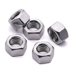 1/4"-20 Stainless Steel Hex Nuts, Hexagon Nuts, Bright Finish, 304 Stainless Steel 18-8, 100 PCS