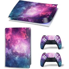 غلاف الإصدار الرقمي من PS5 لوحدة التحكم وأجهزة التحكم، وأغلفة ملصق الفينيل لـ Play-Station 5، وغطاء لاصق ملتف ملحقات واقية للإصدار الرقمي من PS5 (شريط قوس قزح)