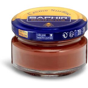 SAPHIR Creme Surfine Pommadier Shoe Polish - Beeswax Cream for Leather Products - Brown
