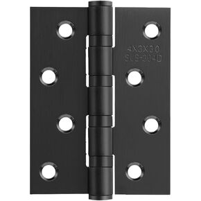 6 Pack Stainless Steel Door Hinges for Exterior & Interior Doors 4in x 3in Noise-Free Smooth Door Hinges with Square Corners,Heavy-Duty (Black)