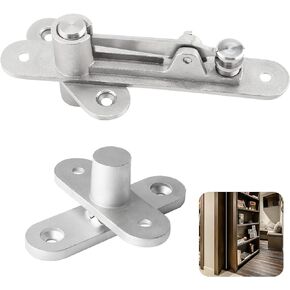 TamBee Door Pivot Hinge Heavy Duty Detent Hidden Bookcase Hinges Secret Door Hinges Stainless Steel Invisible Door Hinge Hardware with Hold Open