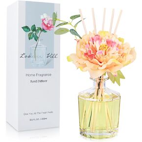 L'odeur Vill Reed Diffuser, 8.5 Oz(250ml) Fresh Linen Bathroom Diffuser with 10 Sticks, Scented Diffuser Home Fragrance Essential Oil Reed Diffuser Set for Home Large Rooms Bathroom Shelf Decor