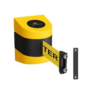 CCW Series WMB-230 Magnetic Wall Mount Retractable Belt Barrier (30 Foot Belt, Red with"Danger - Keep Out" White Letters Belt with Black ABS Case)