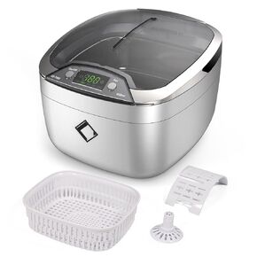 Ultrasonic Jewelry Cleaner Life Basis Ultrasonic Cleaner Machine 850ml (28 Ounces) LCD Screen with 5 Digital Timer Watch Stand CD Holder for Jewelry CD DVD Watches Glasses Makeup Brush