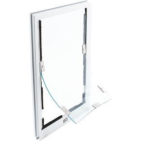 Screen Cat & Dog Doors | Single Flap | 1/2" Frame Screen Doors ONLY | Skilled Install Required | Heavy Frame of Extruded Aluminum | Steel Reinforced Corners | Fresh Air in, Bugs Out! | Hale Pet Door