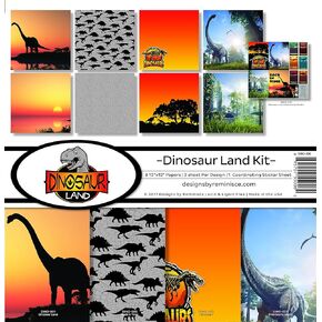 Reminisce DINO-200 Dinosaur Land Scrapbook Collection Kit