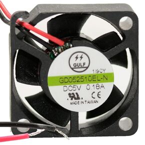 Jameco ValuePro 25x25x10mm Tubeaxial Fan Vapo-Bearing 3.3 CFM 5 VDC Wire Leads