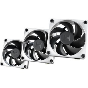 HYTE Thicc FP12-120mm x 32mm Performance Fans (3 Pack) - White/Black