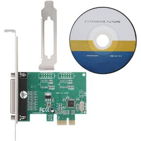 PCI Express Parallel Adapter Card,ASHATA Parallel Port DB25 LPT Printer to PCI-E Express Card Converter Adapter,PCI Express to DB25 LPT Printer Converter Adapter Controller for Desktop