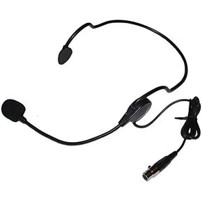 Cardioid Headset Microphone w/Flexible Wired Boom for Shure Wireless