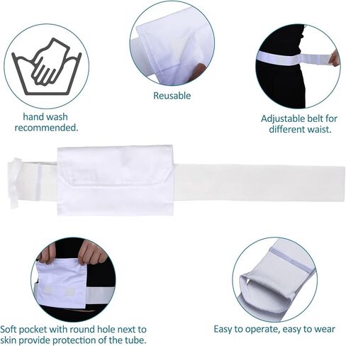 حامل أنبوب G، حزام غسيل الكلى البريتوني بحزام PD، لتأمين أنواع مختلفة من حزام حماية أنابيب التغذية الطبية، مع حقيبة تخزين. in Kuwait