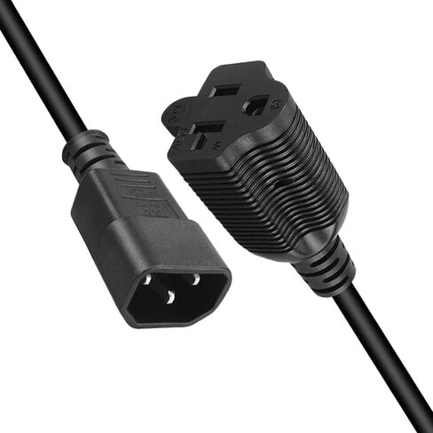 محول Toptekits Nema 5-15r إلى C14، IEC C14 ذكر إلى NEMA 5-15R محول الطاقة in Kuwait