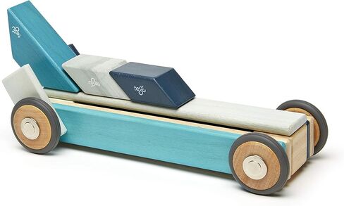 مجموعة مكعبات خشبية مغناطيسية من تيجو، 42 قطعة، أزرق، 1-99 سنة in Kuwait