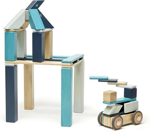 مجموعة مكعبات خشبية مغناطيسية من تيجو، 42 قطعة، أزرق، 1-99 سنة in Kuwait