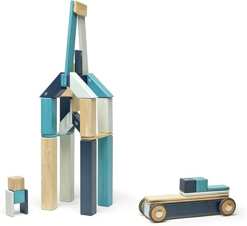 مجموعة مكعبات خشبية مغناطيسية من تيجو، 42 قطعة، أزرق، 1-99 سنة in Kuwait