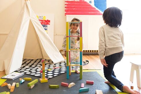 مجموعة مكعبات خشبية مغناطيسية من تيجو، 42 قطعة، أزرق، 1-99 سنة in Kuwait