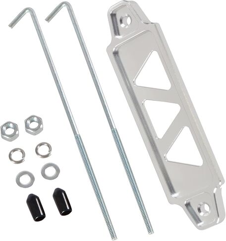 Battery Hold Down Sets,Heavy Duty Aluminum Car Battery Tie Down Bracket Hold Lock Anodized (Black,10 inch bolts) in Saudi Arabia