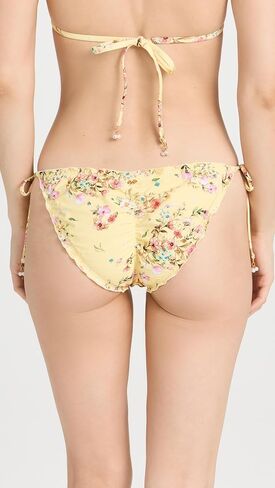 PQ Swim Women's Embroidered Lettuce Edge Tie Full Bikini Bottoms in Saudi Arabia