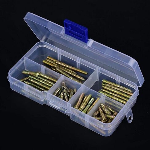 Hanger Bolt, M4 Dowel Screw Woodworking Furniture Connector Double Ended Screw 110-Piece in Saudi Arabia