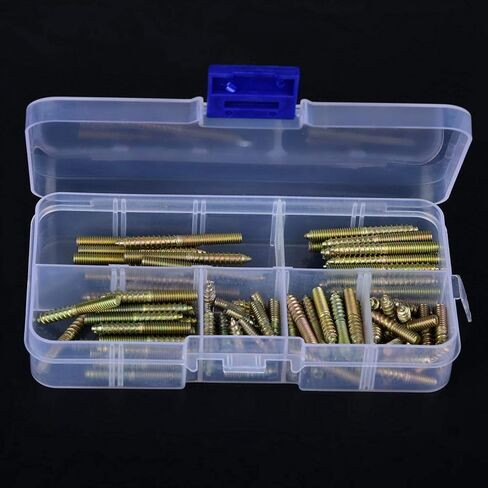 Hanger Bolt, M4 Dowel Screw Woodworking Furniture Connector Double Ended Screw 110-Piece in Saudi Arabia