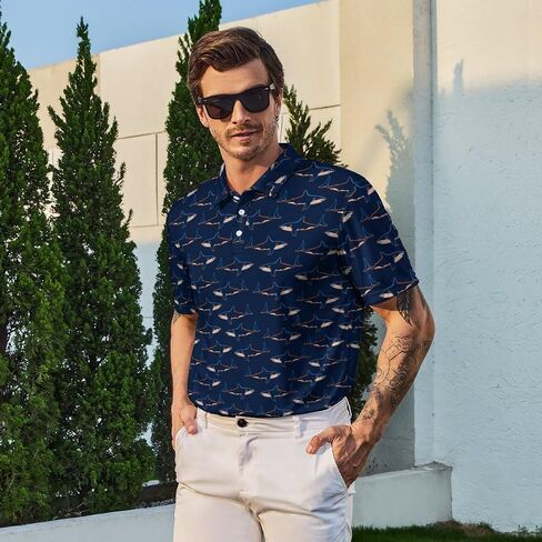 Mens Golf Shirts Golf Polo Shirts for Men Short Sleeve Polo Shirts Golf Gifts in Kuwait