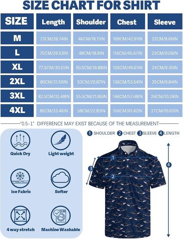 Mens Golf Shirts Golf Polo Shirts for Men Short Sleeve Polo Shirts Golf Gifts in Kuwait