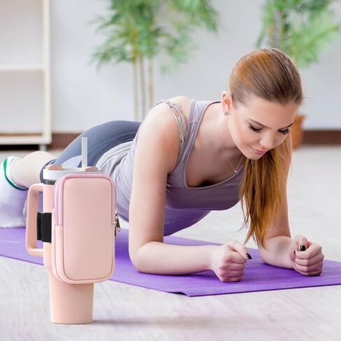 حقيبة زجاجة مياه لكأس ستانلي 40 أونصة 30 أونصة، حقيبة زجاجة مياه للبطاقات والمفاتيح والهاتف وإكسسوارات الصالة الرياضية للرجال والنساء، حقيبة كوب بهلوان للسفر متوافقة مع ستانلي، بسيطة وحديثة in Kuwait