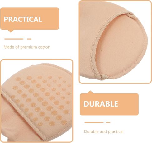 2Pairs Women's Toe Topper Liner Socks Low Cut No Show Toeless Half Socks Forefoot Cushion Pads for Flat,High Heels in Saudi Arabia