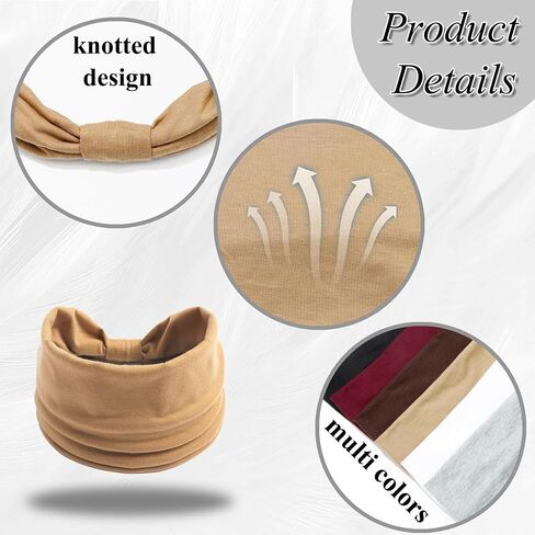 FULZTEY Headbands for Women Fashion Wide Hairbands Neutral Twist Criss Cross Headwraps Boho Bandanas Soft Stretchy Turban Non Slip Yoga Workout Sweat Head Band for Women's Hair Accessories 6Pcs in Saudi Arabia